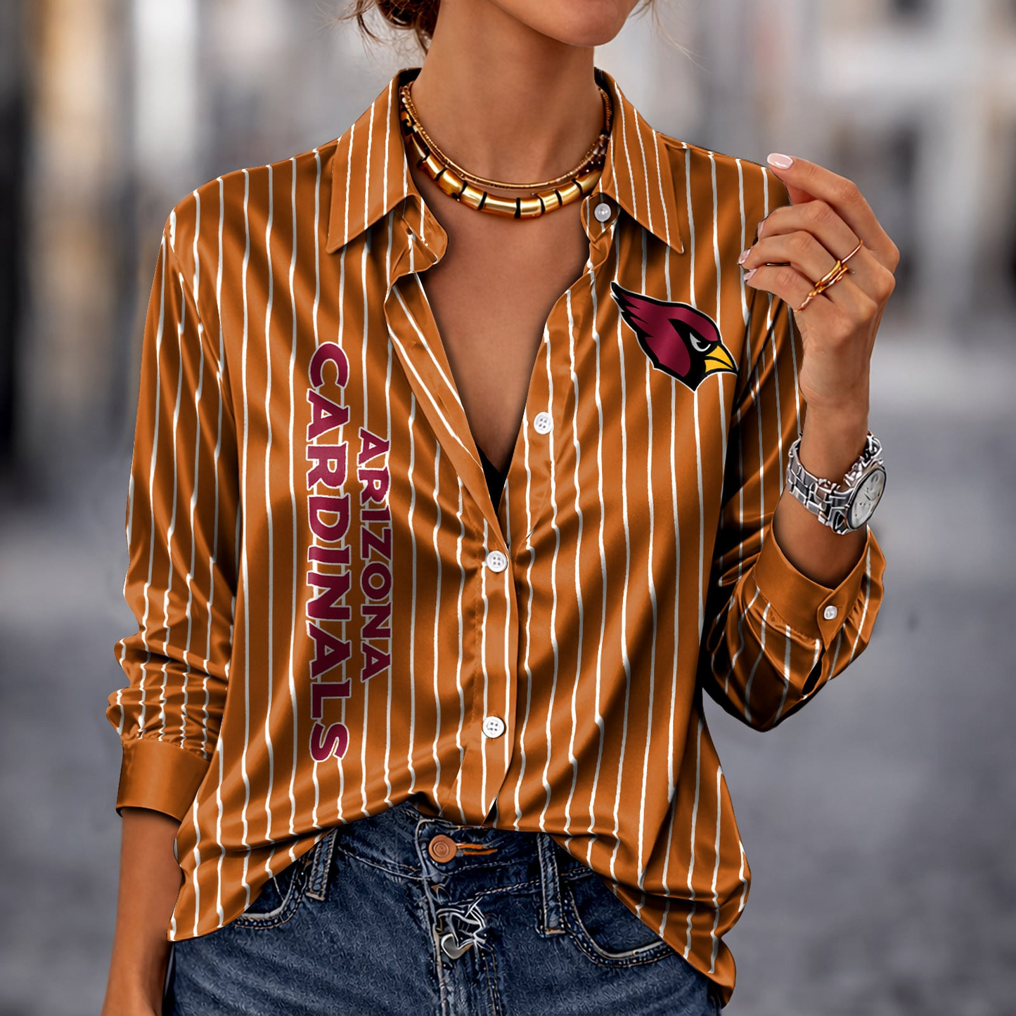 ARI x NFL Premium Stripe Shirt DATND TANTD 010426 Orange