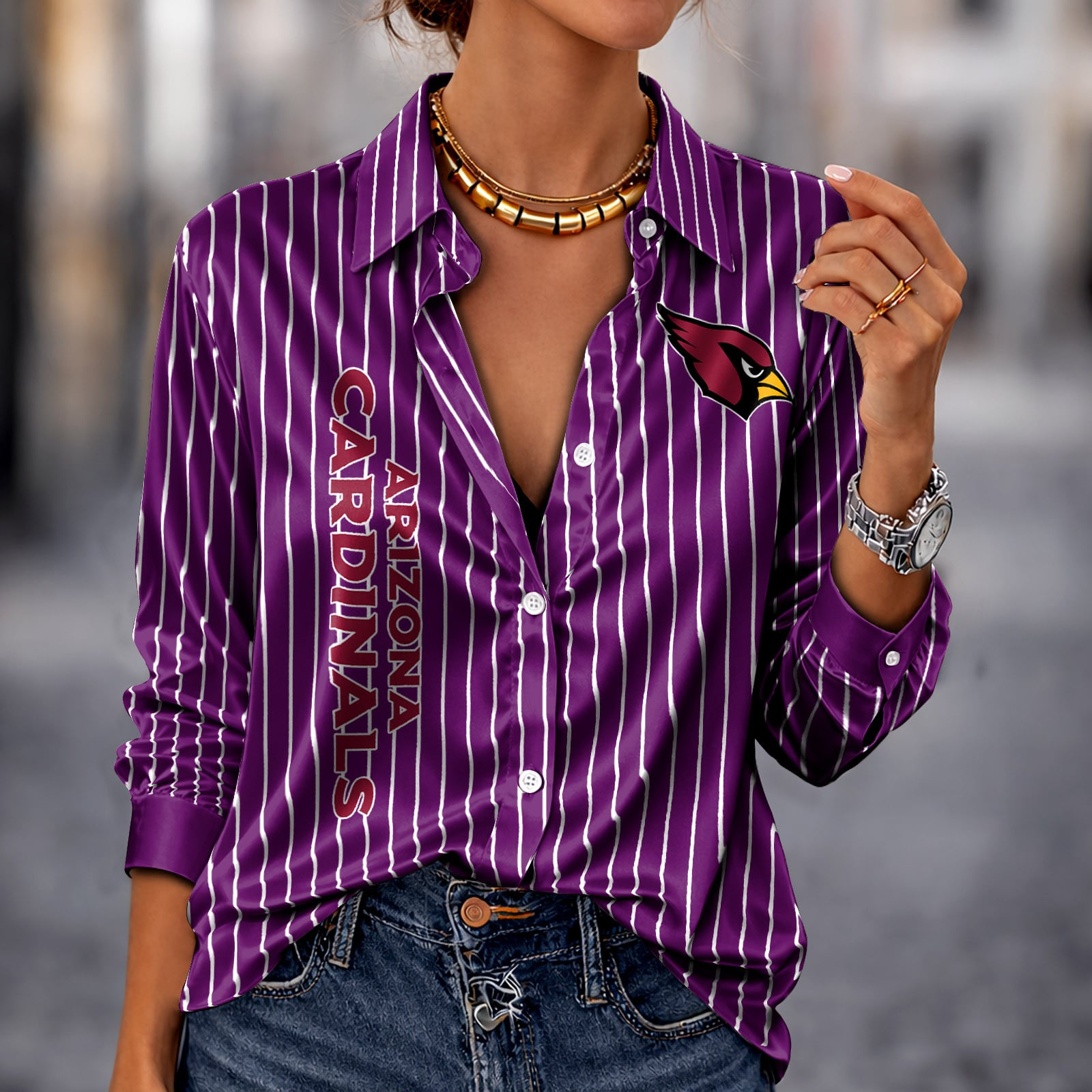 ARI x NFL Premium Stripe Shirt DATND TANTD 010426 Purple