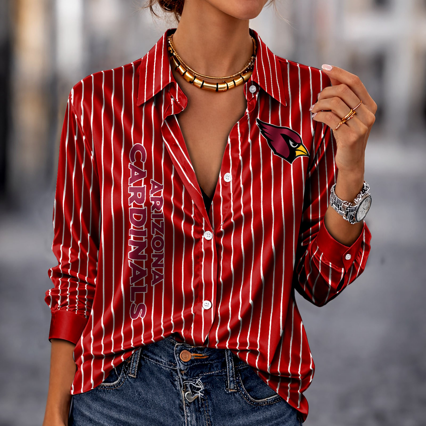 ARI x NFL Premium Stripe Shirt DATND TANTD 010426 Red