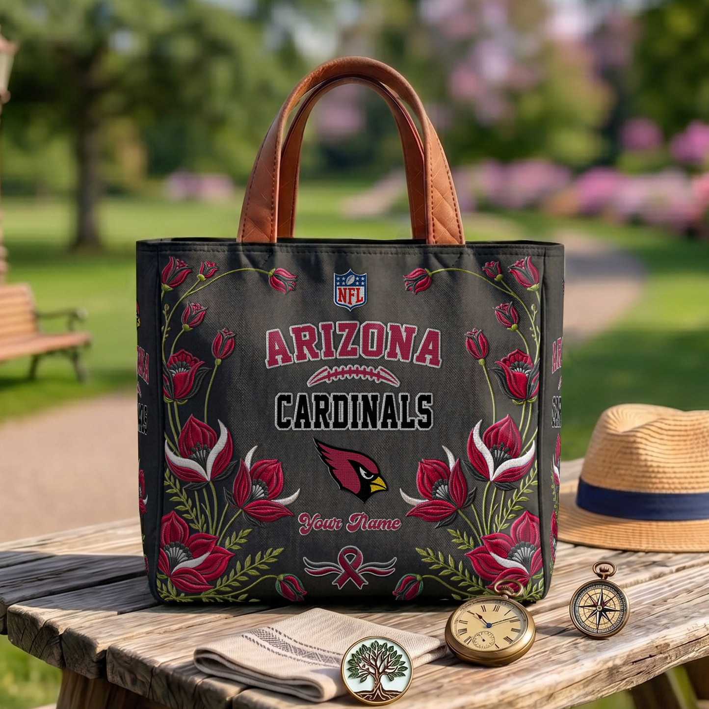 ARI x NFL Printed Canvas Tote Bag 1604 DatND DVT