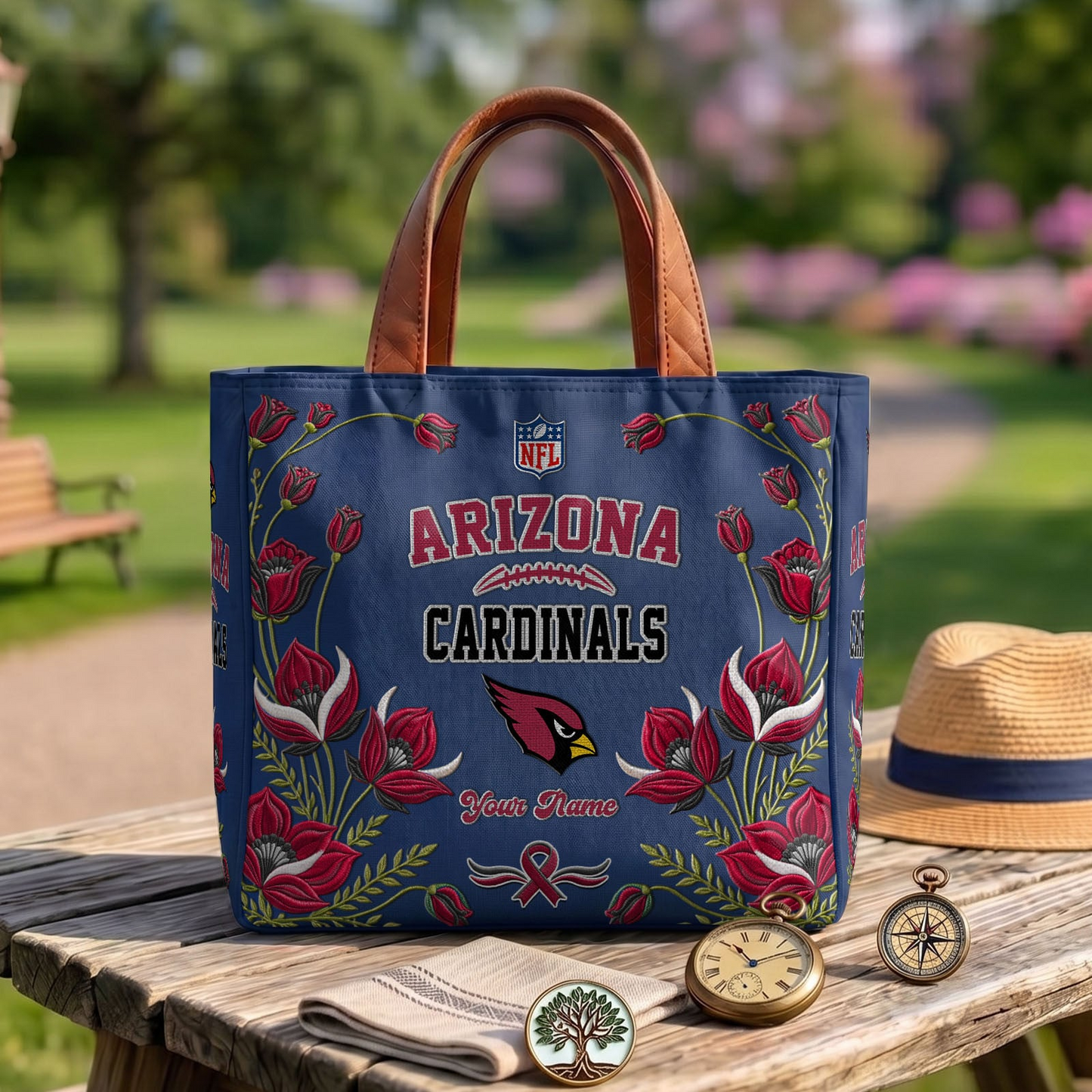 ARI x NFL Printed Canvas Tote Bag 1604 DatND DVT