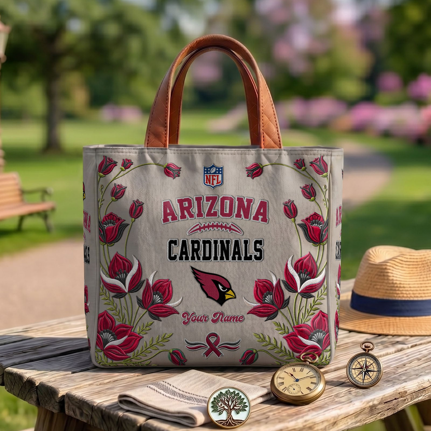 ARI x NFL Printed Canvas Tote Bag 1604 DatND DVT
