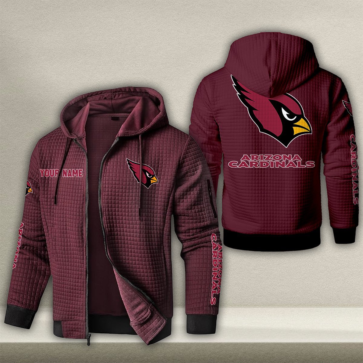 ARI x NFL Quilted Zip Hoodie DatND DVT