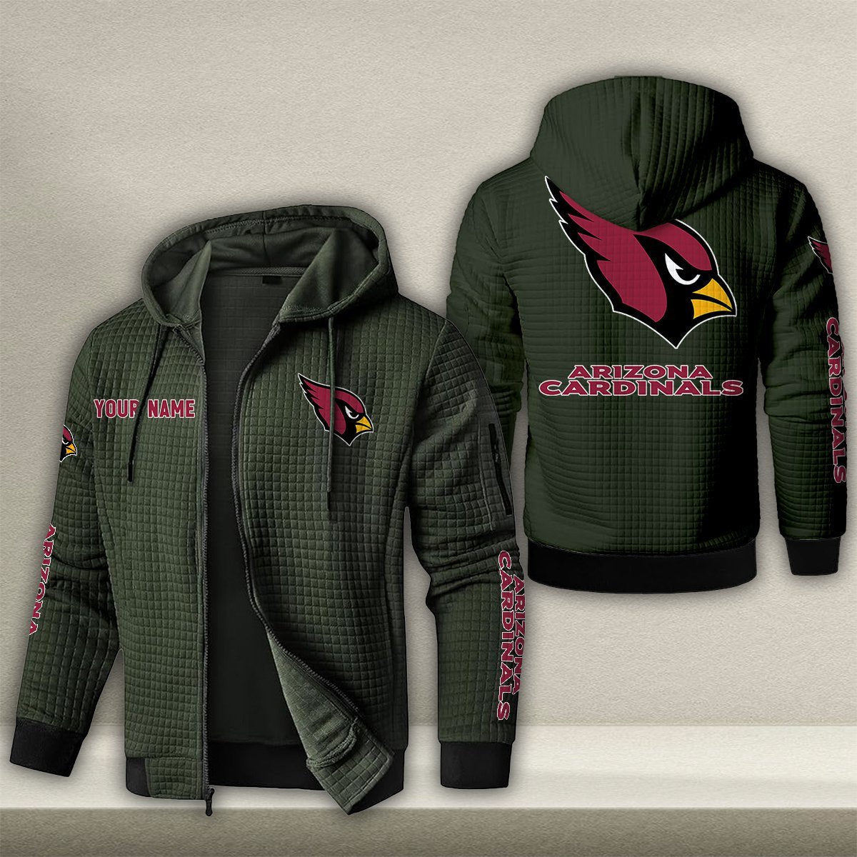 ARI x NFL Quilted Zip Hoodie DatND DVT