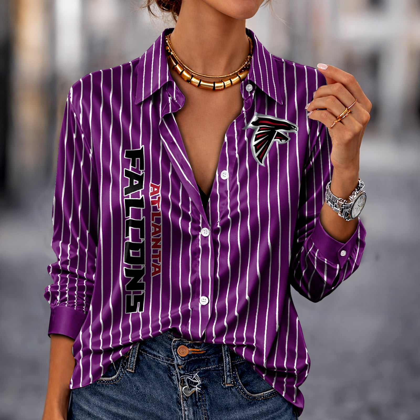 ATL x NFL Premium Stripe Shirt DATND TANTD 010426 Purple