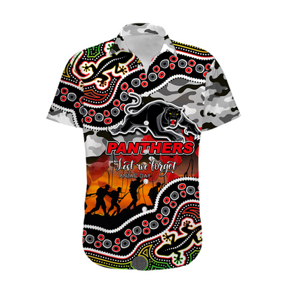 Anzac Day NRL - PEN Hawaiian Shirt Aboriginal Lizard Patterns DatND DVT