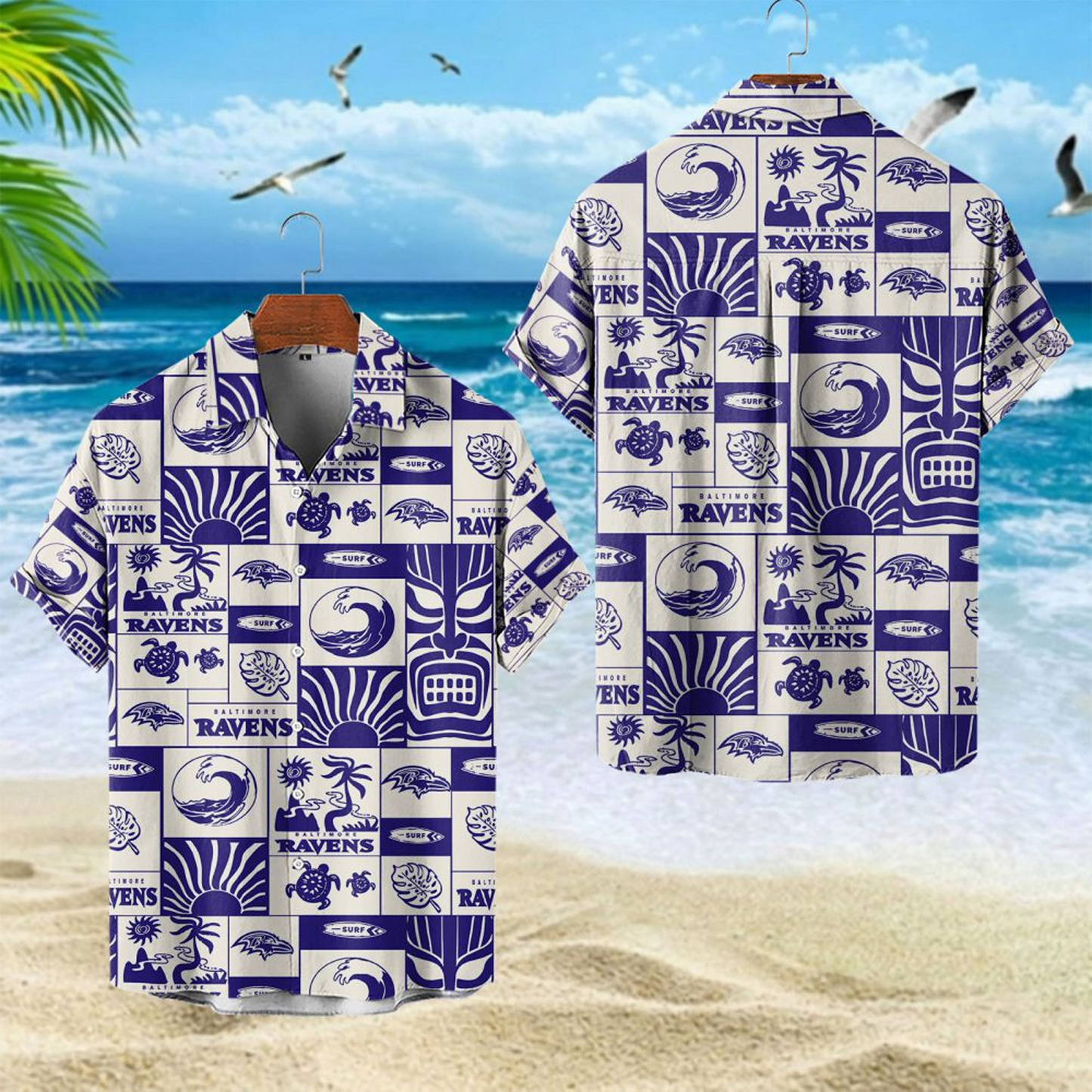 BAL x NFL Hawaiian Shirt 1604 DatND DVT