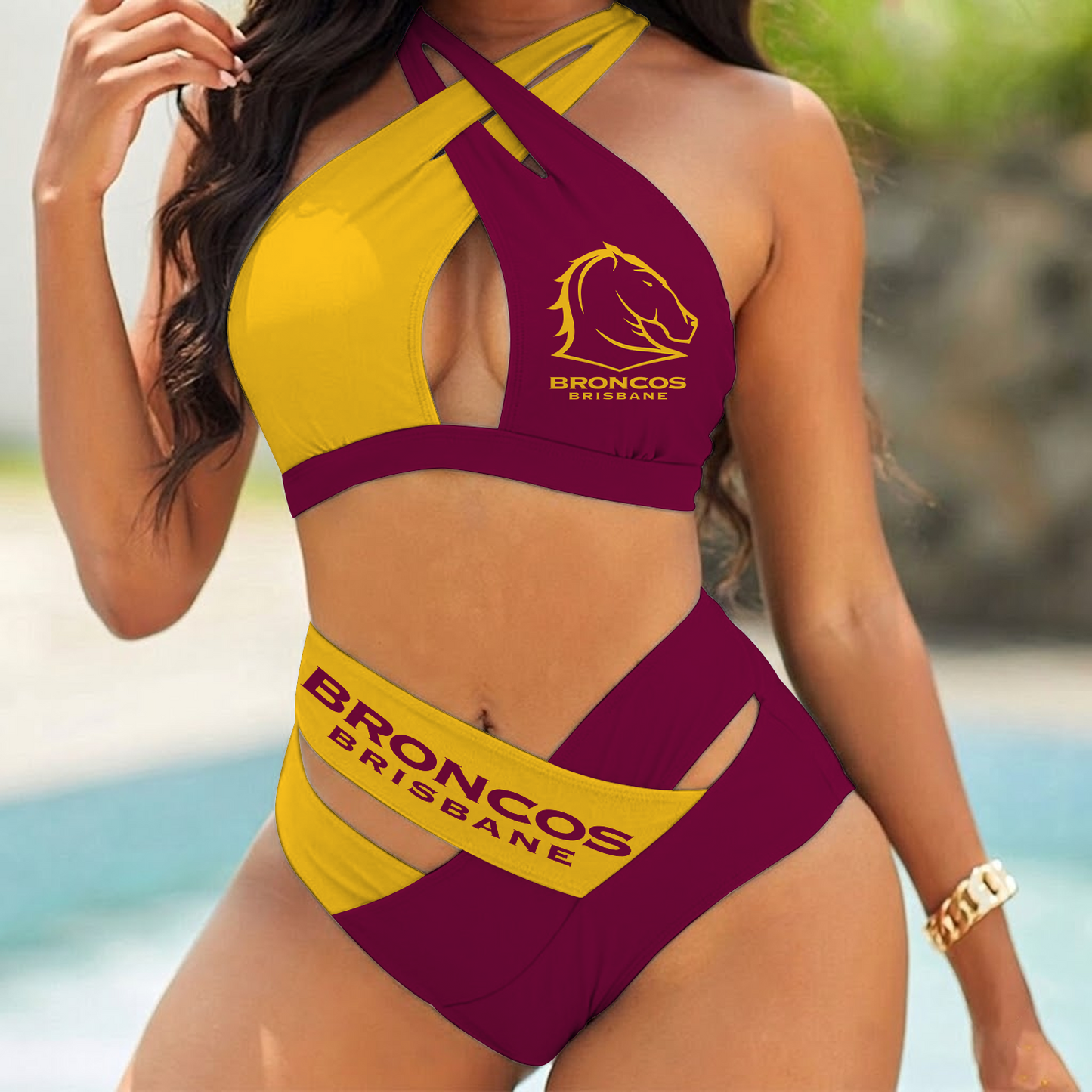 BRI x NRL Women Bikini Set Sporty Bikini Sets DATND TANTD 110426