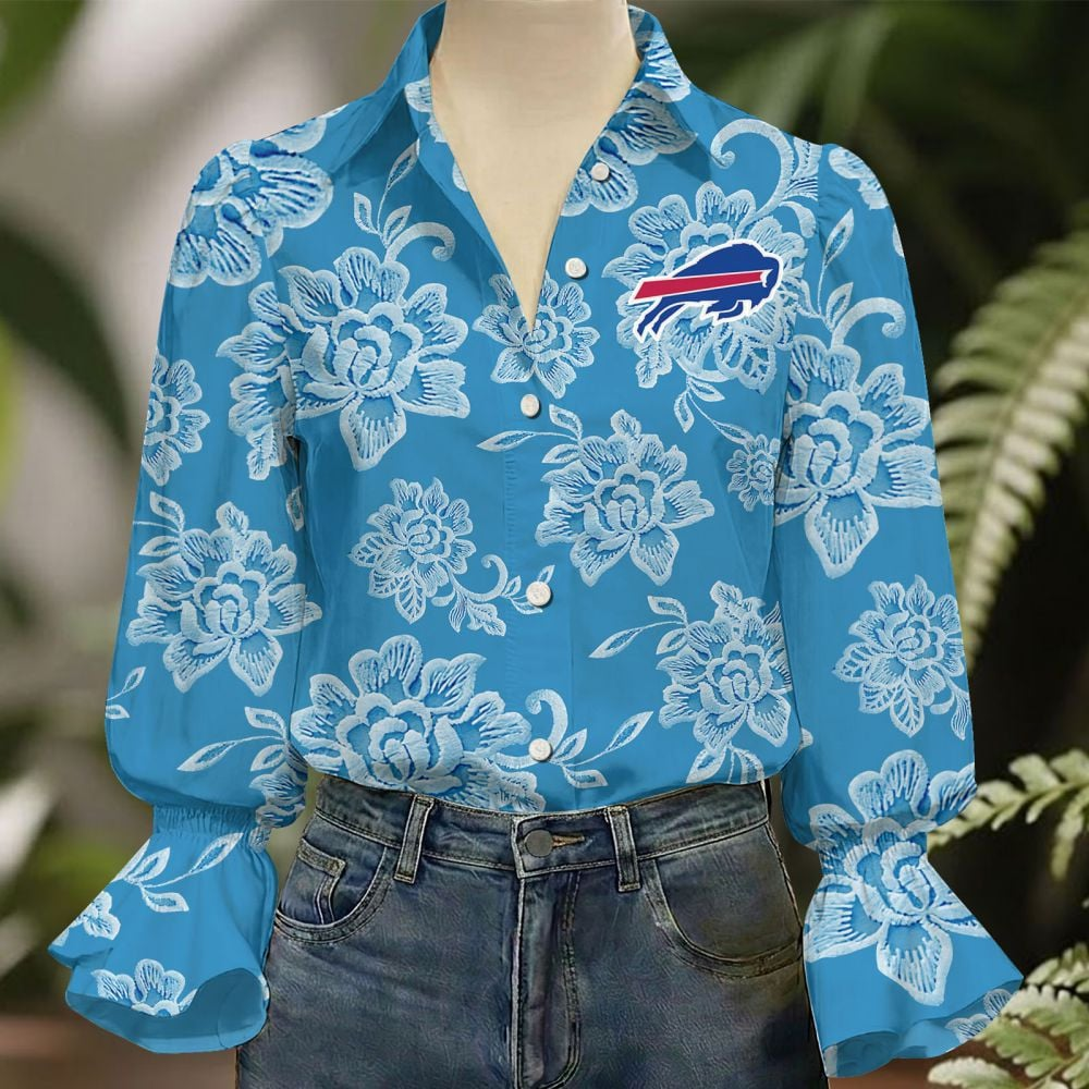 BUF x NFL 3D Collared Lace Long Sleeved Shirt 2004 DatND DVT