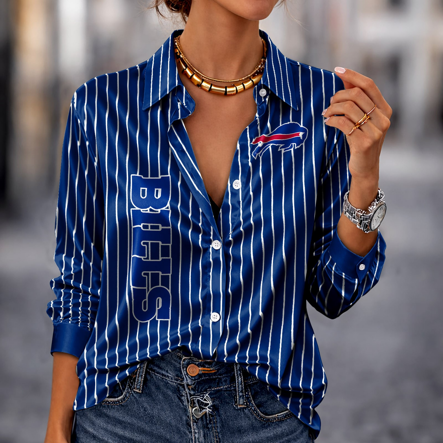 BUF x NFL Premium Stripe Shirt DATND TANTD 010426 Blue