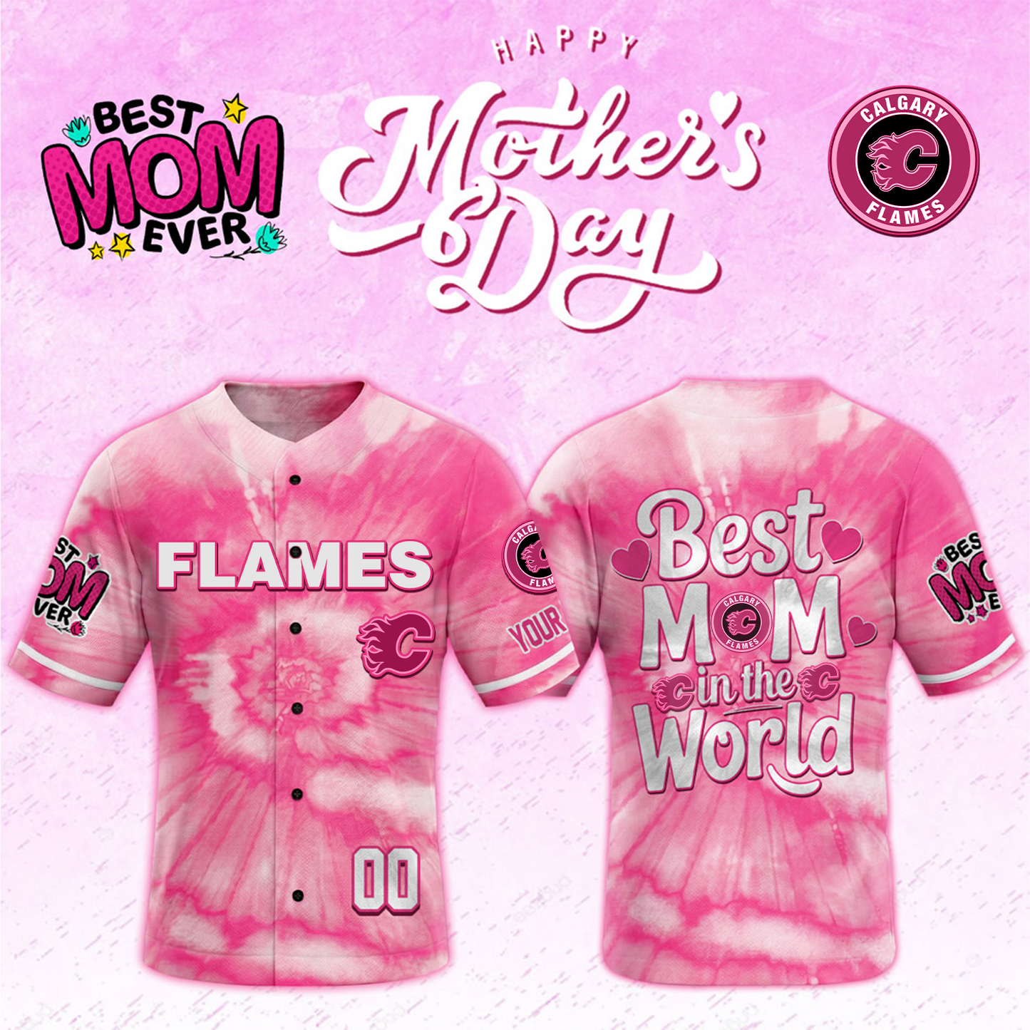 CAL x NHL Happy Mother's Day Pink Tie Dye Special DATND TANTD 240426