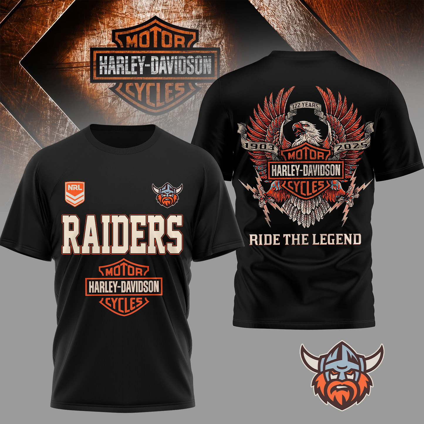 CBR Premium NRL 22 Year Harley Davidson 3D Shirt 0704 DatND DVT
