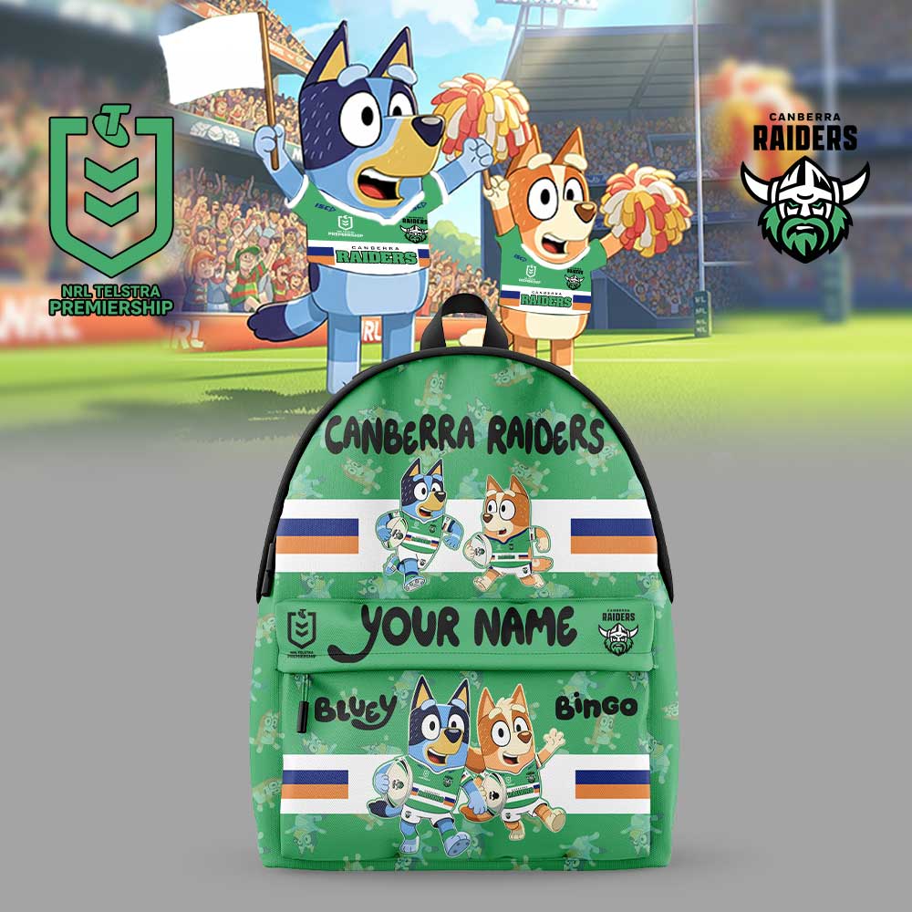 CBR x NRL Bluey and Bingo Back Pack Custom Name For Fans 2803 DatND DVT