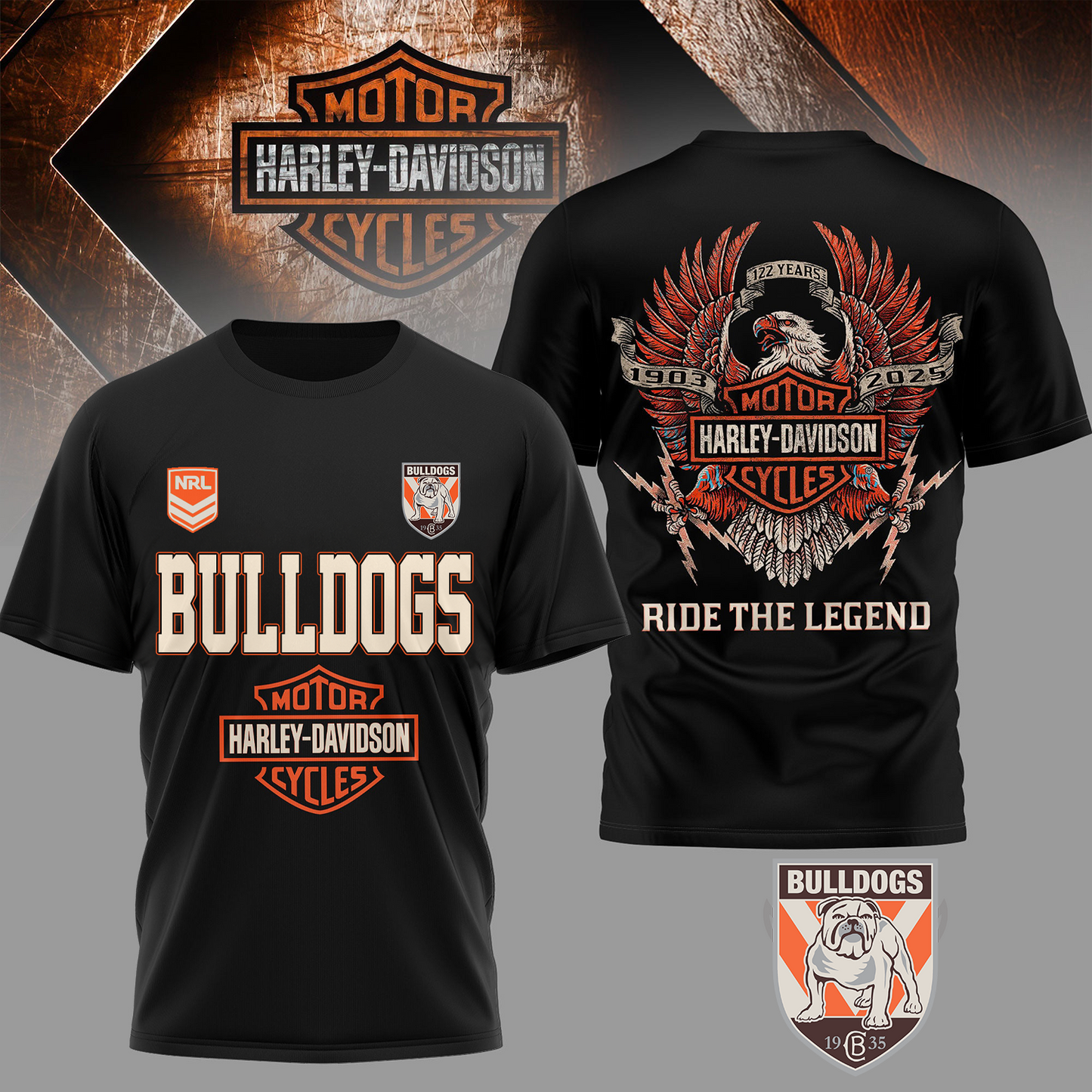 CBY Premium NRL 22 Year Harley Davidson 3D Shirt 0704 DatND DVT