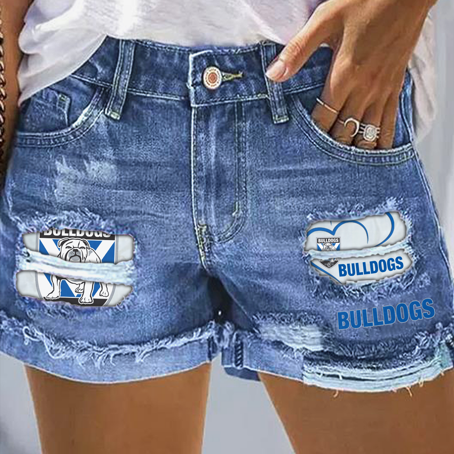CBY x NRL Rip Print Fashion Denim Shorts 0904 DatND DVT