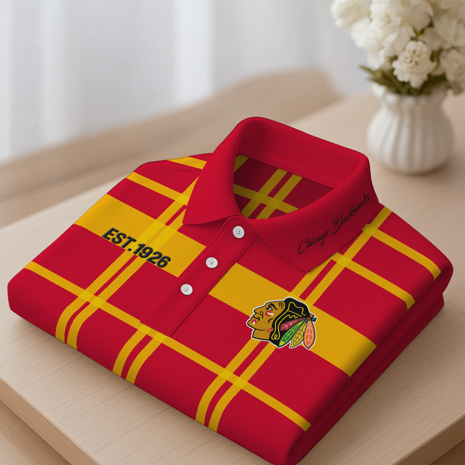 CHI Premium NHL Polo Shirt 2703 DatND DVT 1