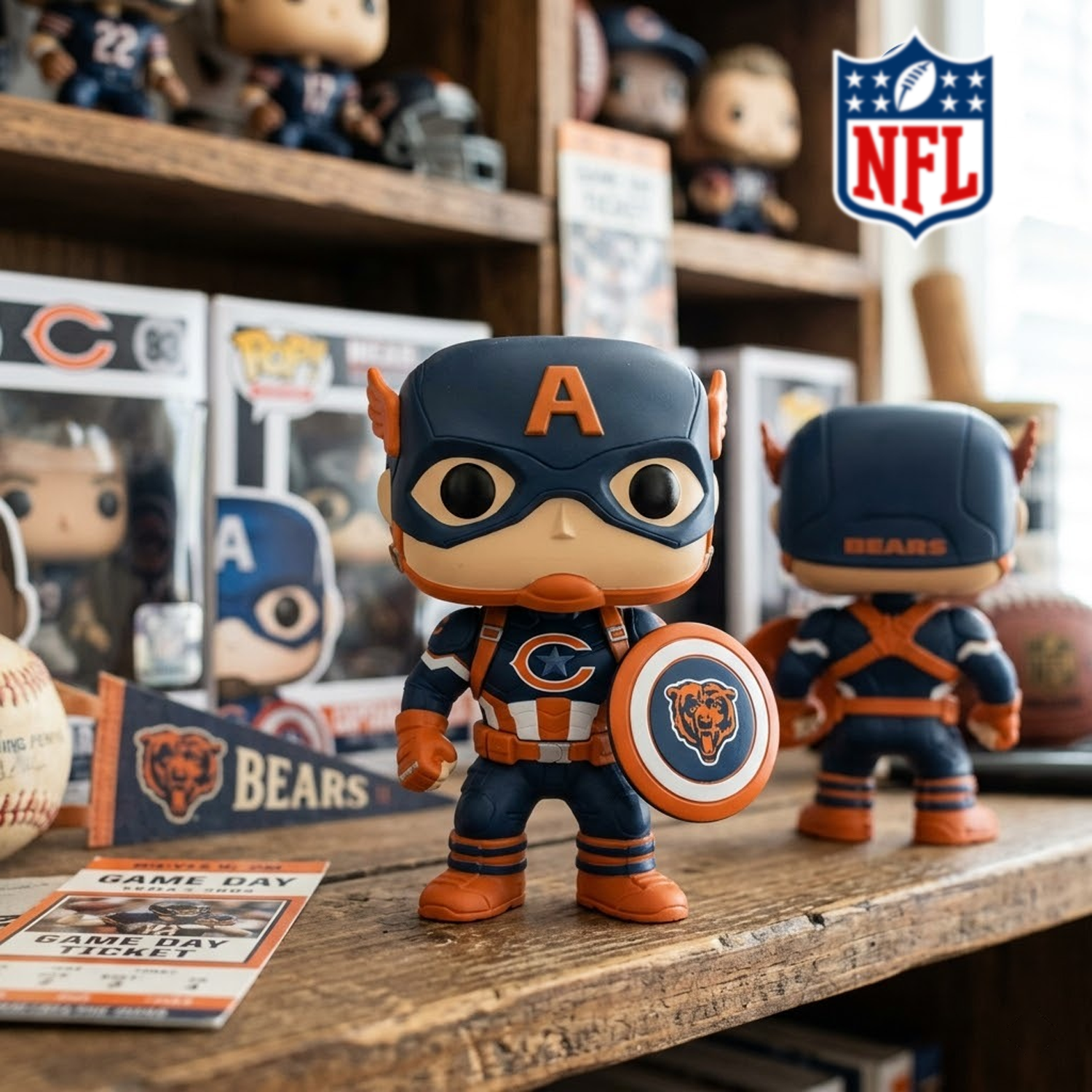 CHI x NFL CAPTAIN AMERICA FUNKOS DATND TANTD 010426