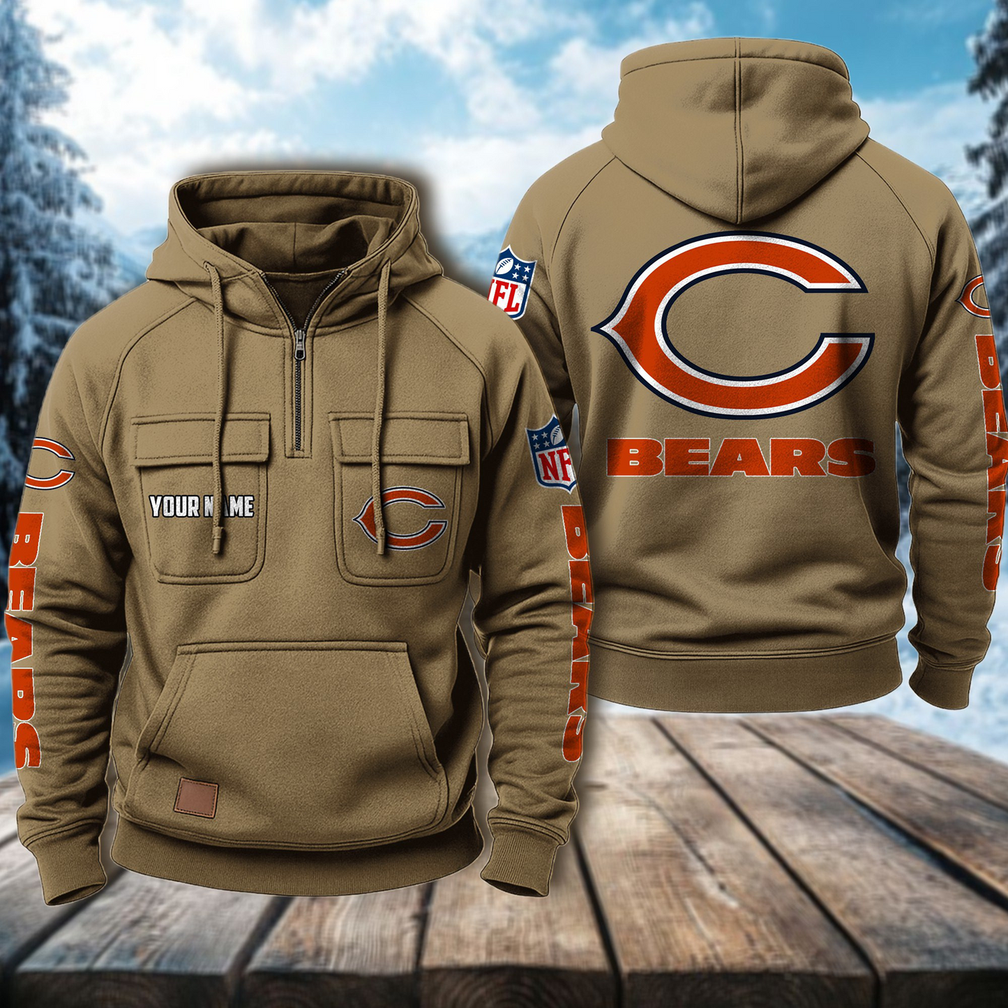 CHI x NFL Premium Hoodie DATND TANTD