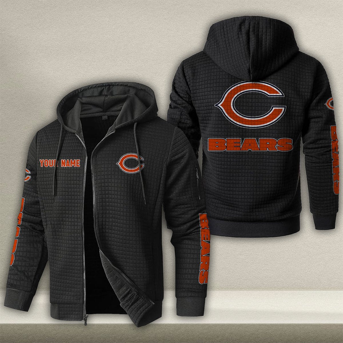 CHI x NFL Quilted Zip Hoodie DatND DVT