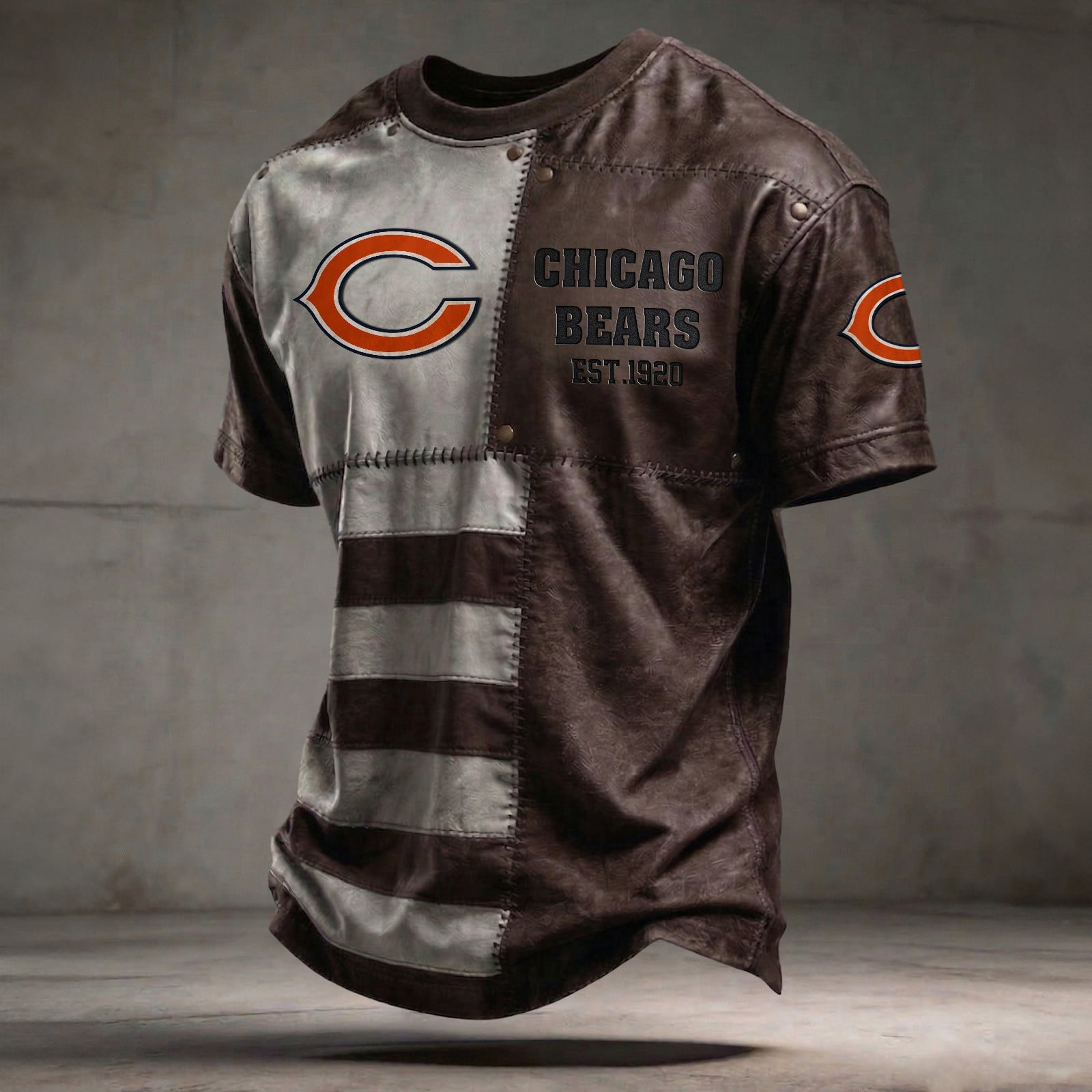 CHI x NFL T-Shirt 0404 DatND DVT Brown