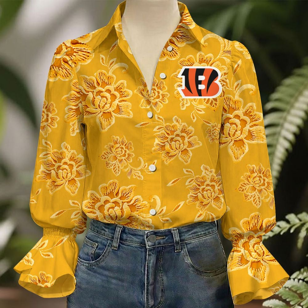 CIN x NFL 3D Collared Lace Long Sleeved Shirt 2004 DatND DVT