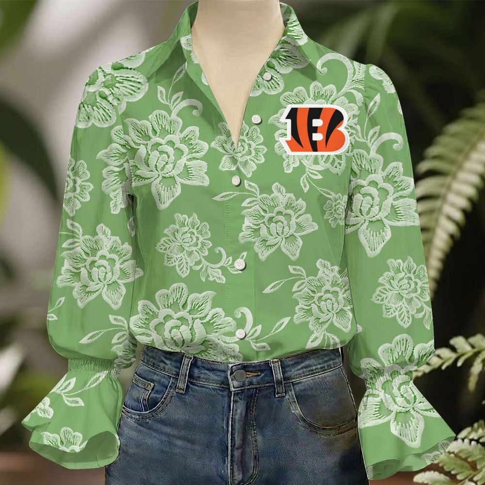 CIN x NFL 3D Collared Lace Long Sleeved Shirt 2004 DatND DVT