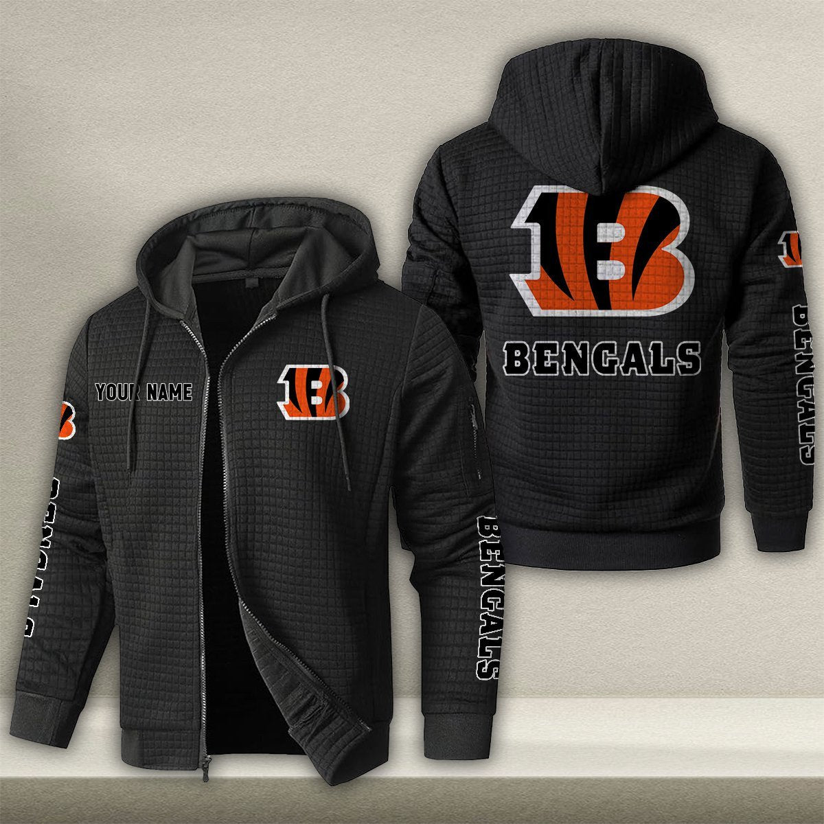 CIN x NFL Quilted Zip Hoodie DatND DVT