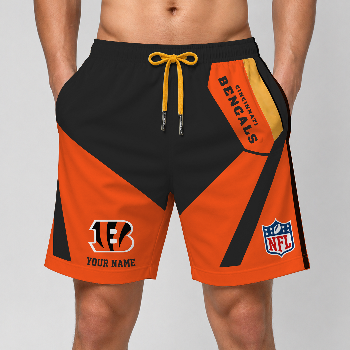 CIN x NFL Special Short Pants For Men Custom Name V2 DATND TANTD 290426
