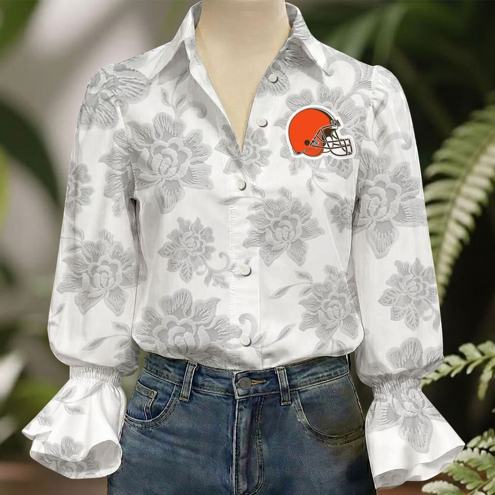 CLE x NFL 3D Collared Lace Long Sleeved Shirt 2004 DatND DVT