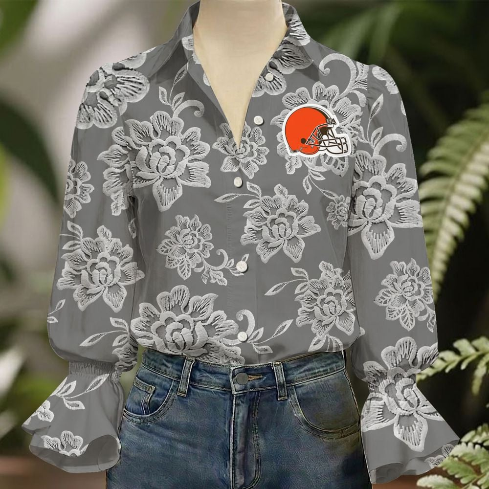 CLE x NFL 3D Collared Lace Long Sleeved Shirt 2004 DatND DVT