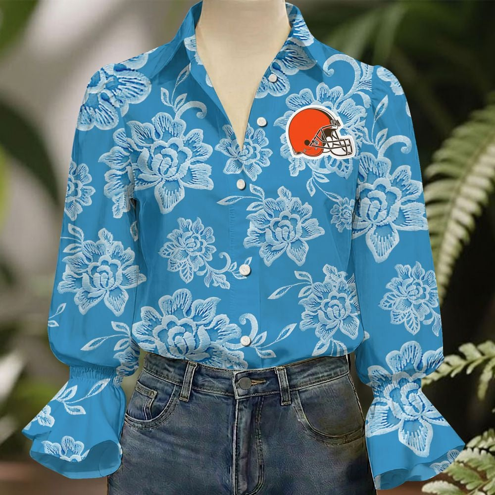 CLE x NFL 3D Collared Lace Long Sleeved Shirt 2004 DatND DVT
