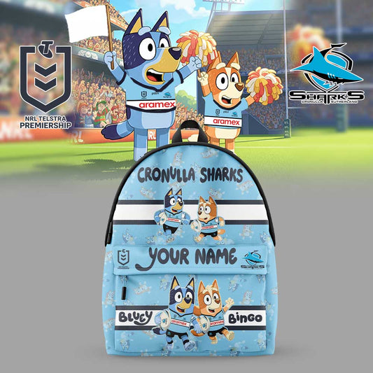 CRO x NRL Bluey and Bingo Back Pack Custom Name For Fans 2803 DatND DVT