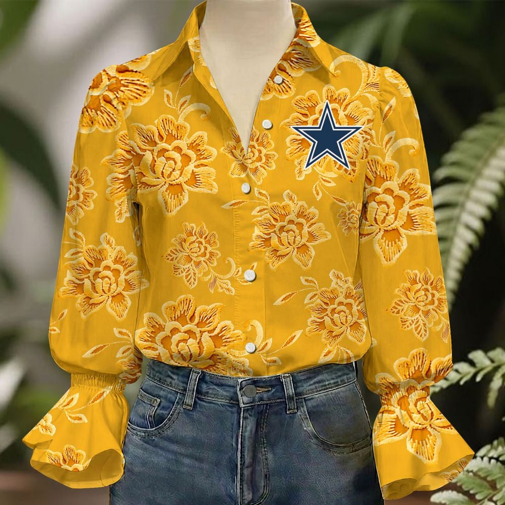 DAL x NFL 3D Collared Lace Long Sleeved Shirt 2004 DatND DVT