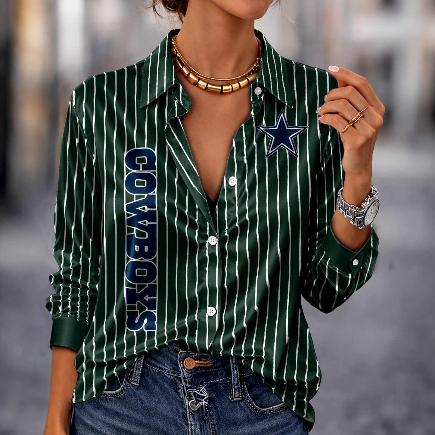 DAL x NFL Premium Stripe Shirt DATND TANTD 010426 Green