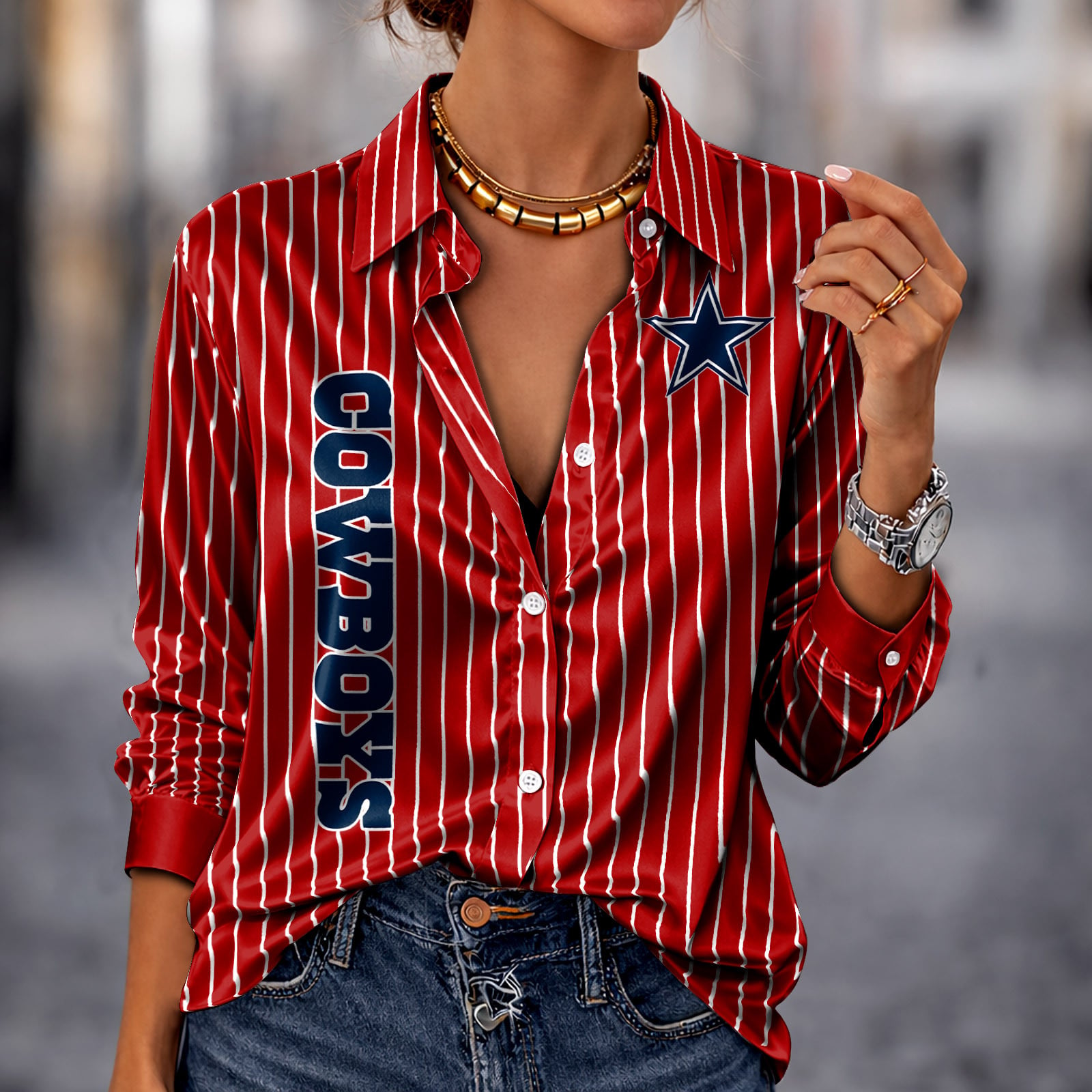 DAL x NFL Premium Stripe Shirt DATND TANTD 010426 Red