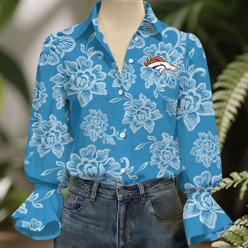 DEN x NFL 3D Collared Lace Long Sleeved Shirt 2004 DatND DVT