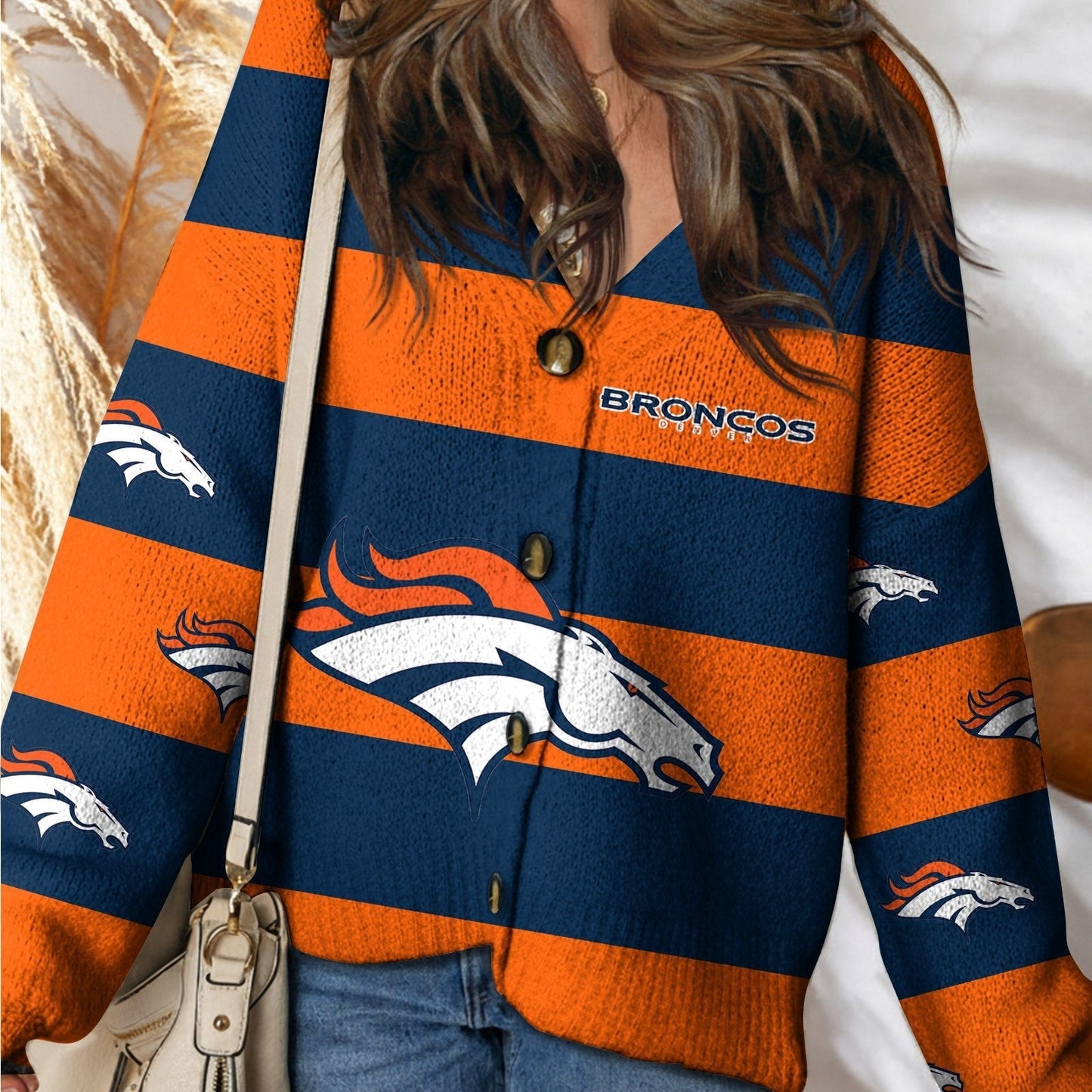DEN x NFL Cardigan Sweatshirt With Button  DatND DVT