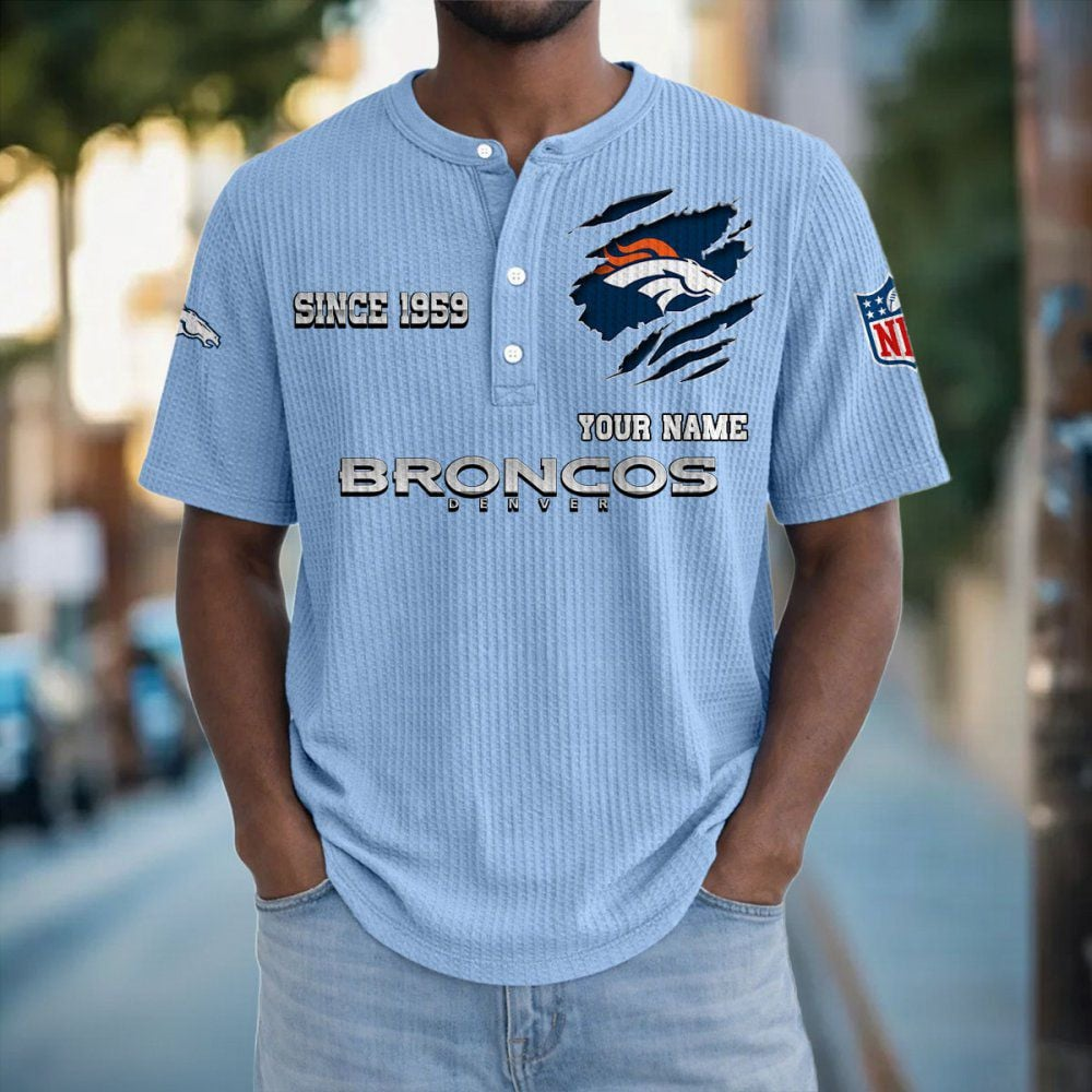 DEN x NFL Crew Neck Button Henley Tshirt 0405 DatND DVT
