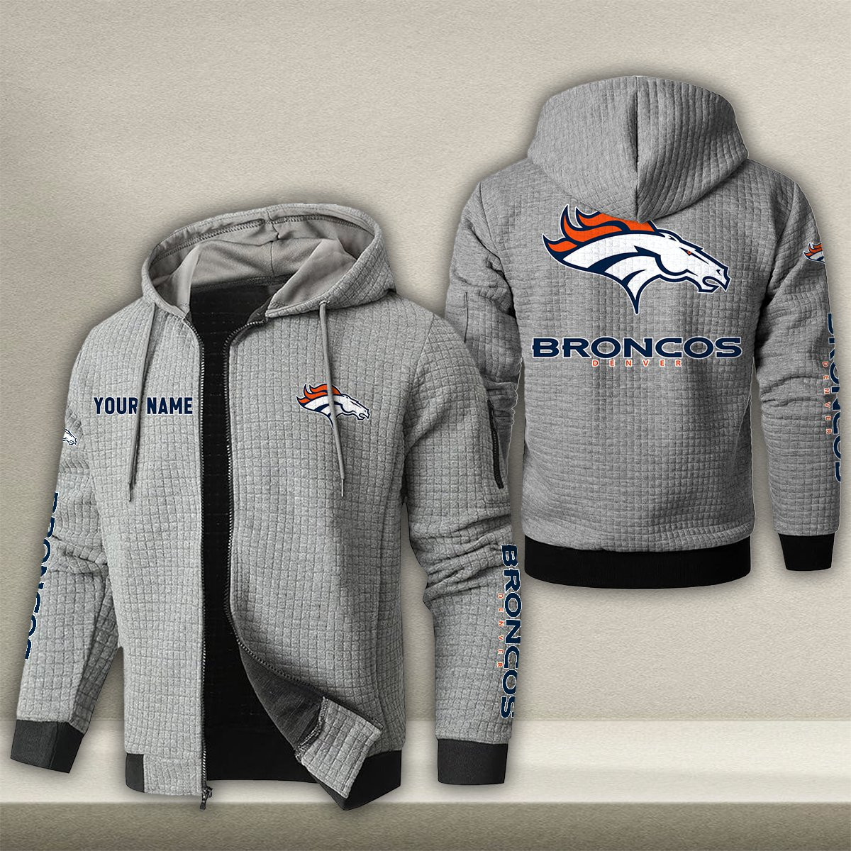 DEN x NFL Quilted Zip Hoodie DatND DVT