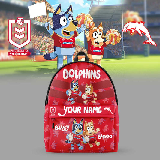 DOL x NRL Bluey and Bingo Back Pack Custom Name For Fans 2803 DatND DVT