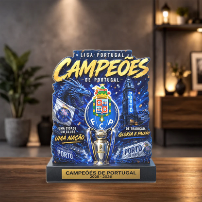 FC PORTO  National Champion 202526 Custom Shape Acrylic Plaque V2 0705 DatND DVT 1