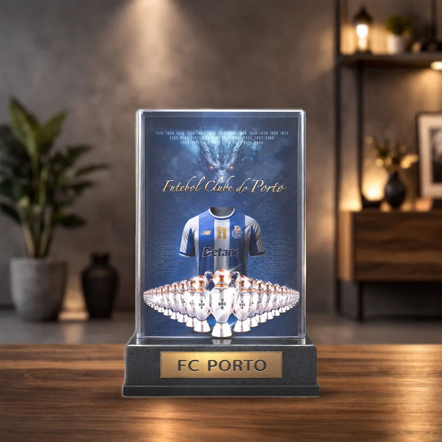 FC PORTO  National Champion 202526 Custom Shape Acrylic Plaque V4 0705 DatND DVT 1