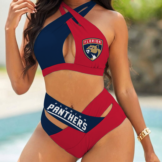 FLA x NHL Women Bikini Set Sporty Bikini Sets DATND TANTD 130426