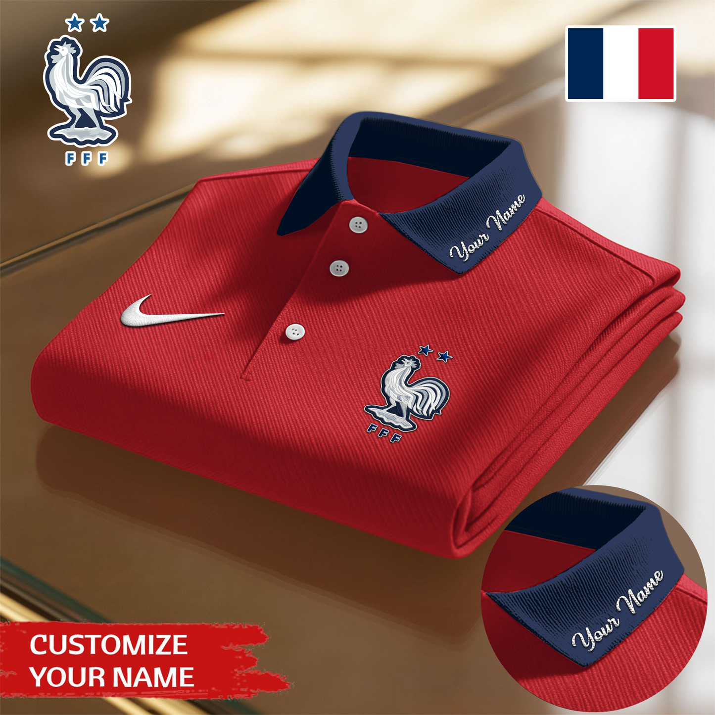 France Premium WC26 Polo Shirt 0805 DatND DVT