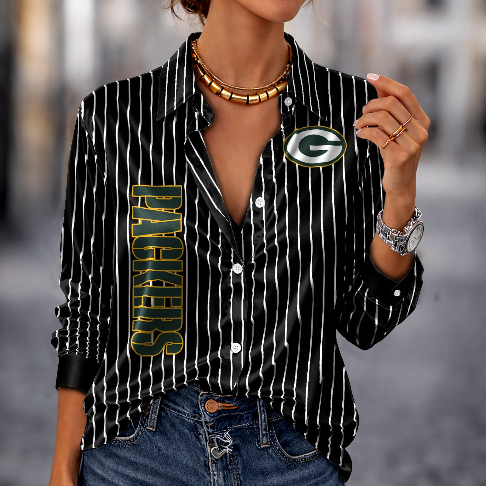 GB x NFL Premium Stripe Shirt DATND TANTD 010426 Black