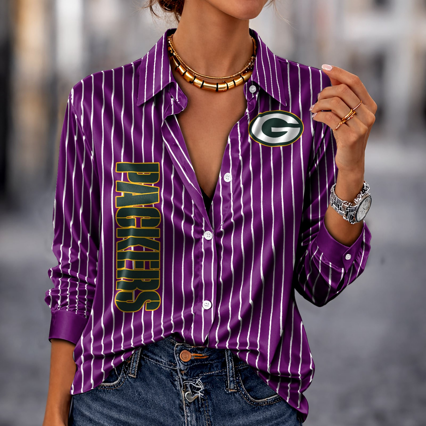 GB x NFL Premium Stripe Shirt DATND TANTD 010426 Purple