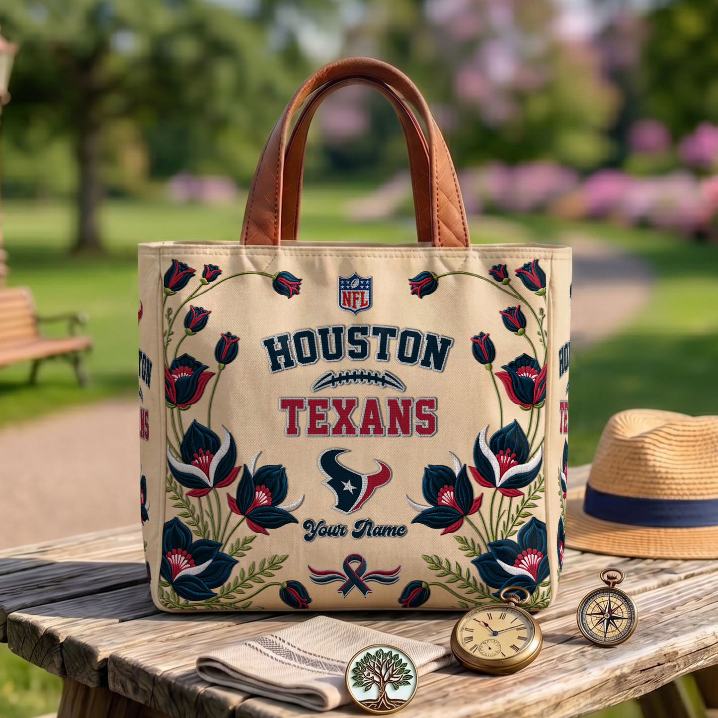 HOU x NFL Printed Canvas Tote Bag 1604 DatND DVT