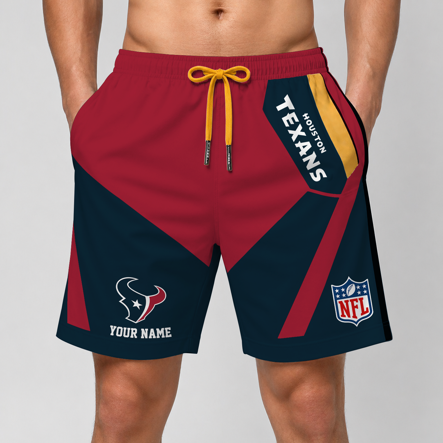 HOU x NFL Special Short Pants For Men Custom Name V2 DATND TANTD 290426