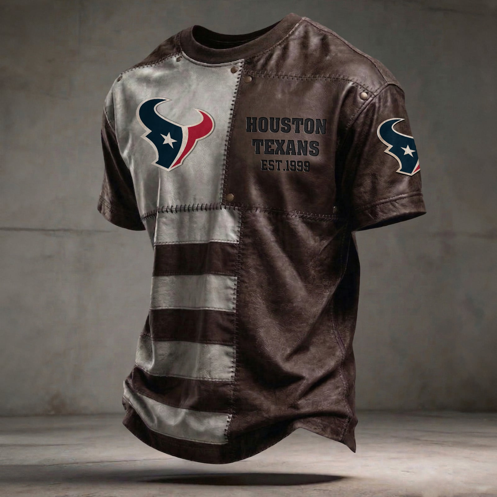 HOU x NFL T-Shirt 0404 DatND DVT Brown