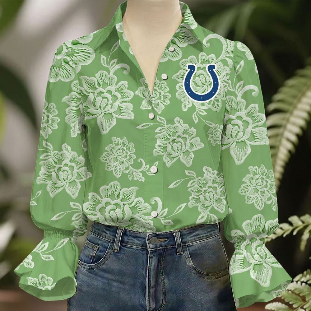 IND x NFL 3D Collared Lace Long Sleeved Shirt 2004 DatND DVT